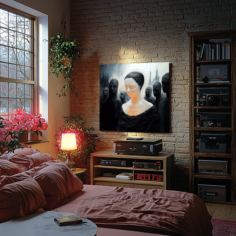 Ethereal Solitude Canvas Print – Surreal Gothic Wall Decor - Image 3
