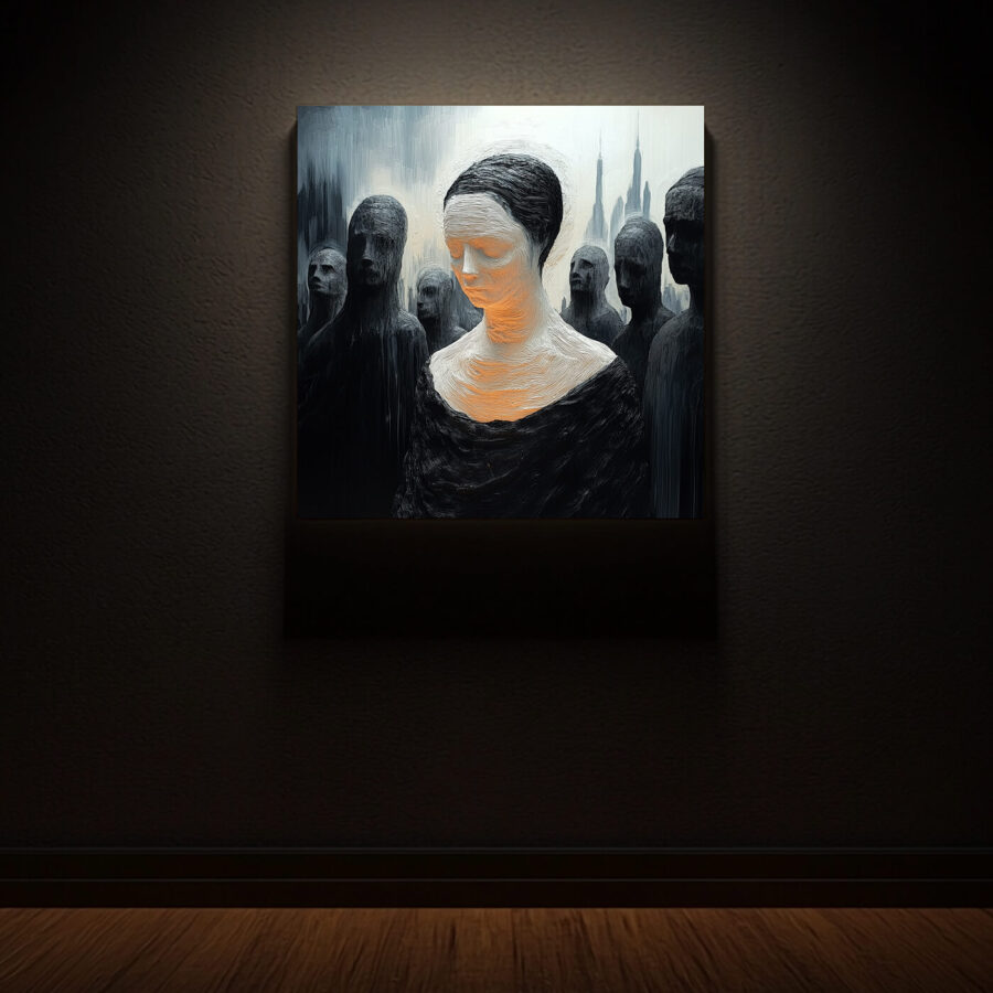 Ethereal Solitude Canvas Print – Surreal Gothic Wall Decor - Image 2