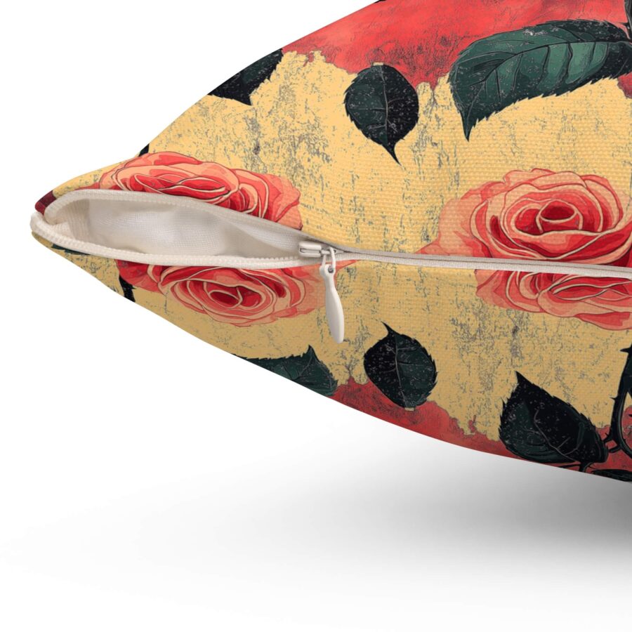 Romantic Rose & Heart Pillow – Elegant Home Decor Gift - Image 5