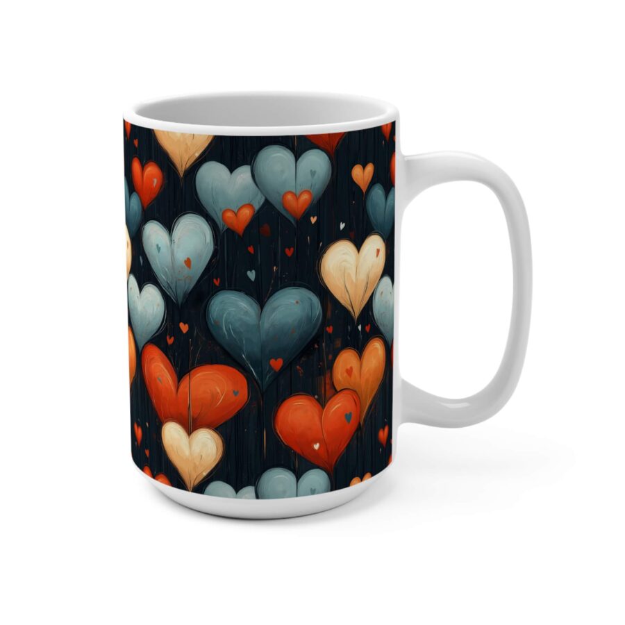 Romantic Heart Pattern Mug – Valentine's Day & Anniversary Gift - Image 3