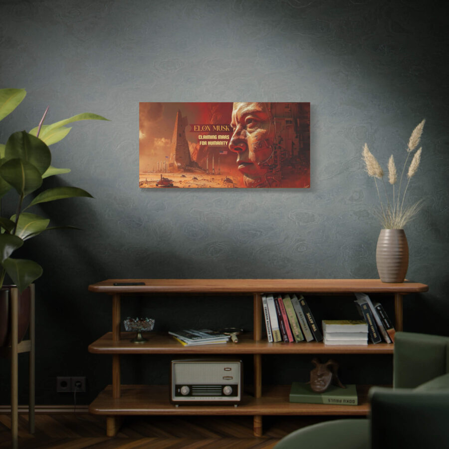Elon Musk Tribute Canvas Art – Mars Futuristic Wall Decor - Image 2