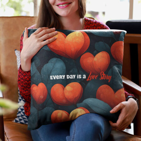 Every Day is a Love Story Pillow – Romantic Home Decor Gift