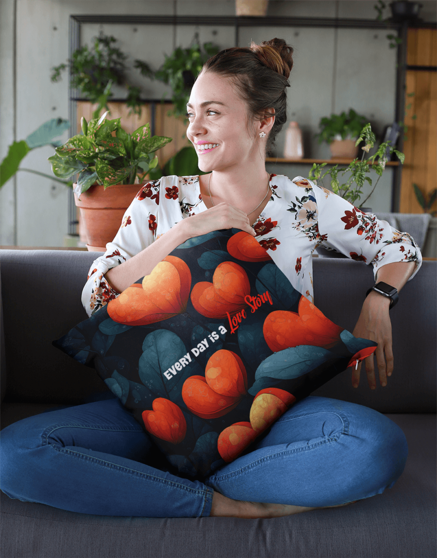 Every Day is a Love Story Pillow – Romantic Home Decor Gift - Image 4