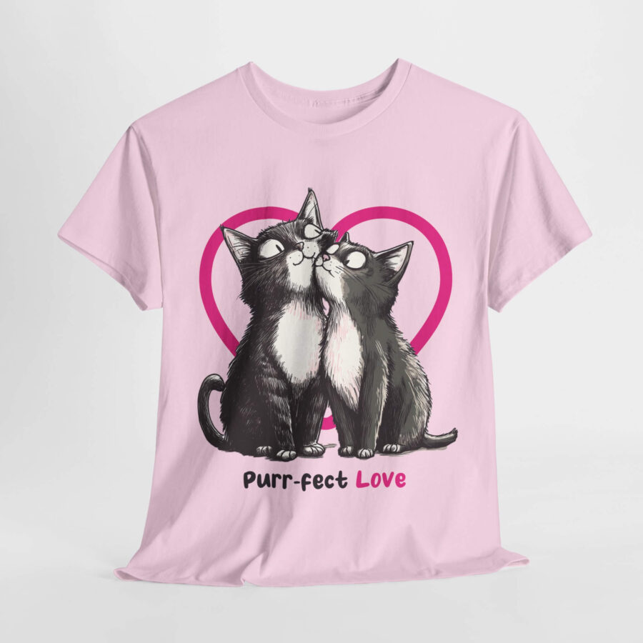 Purr-fect Love Cat T-Shirt – Cute Romantic Gift for Cat Lovers - Image 3