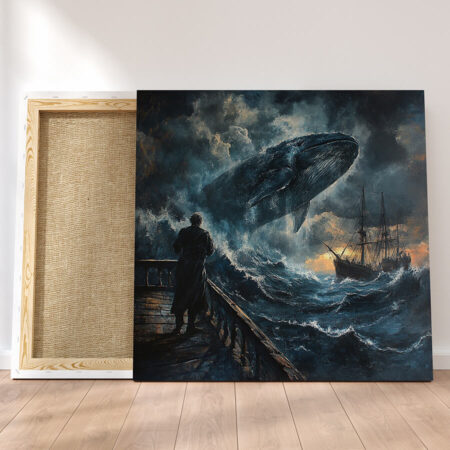 Epic Whale Canvas Art Print – Fantasy Nautical Wall Decor