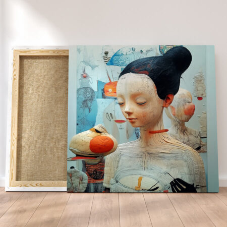 Abstract Canvas Art Print – Whispers of Serenity Portrait