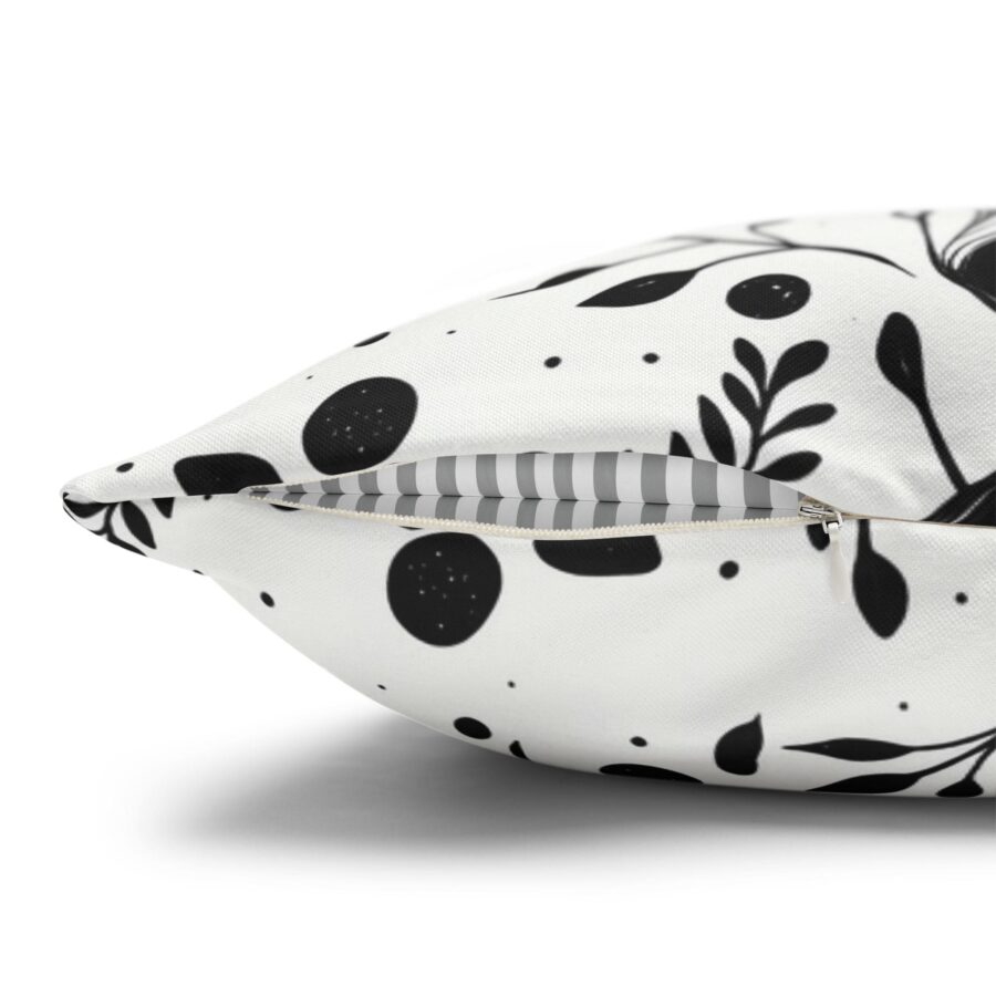Cosmic Face Pillow – Abstract Black & White Celestial Decor - Image 2