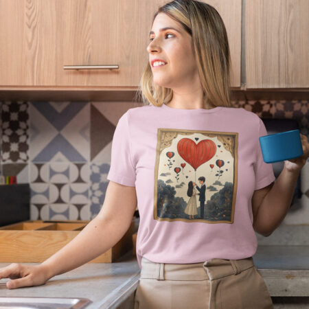 Romantic Hot Air Balloon T-Shirt – Valentine’s Gift