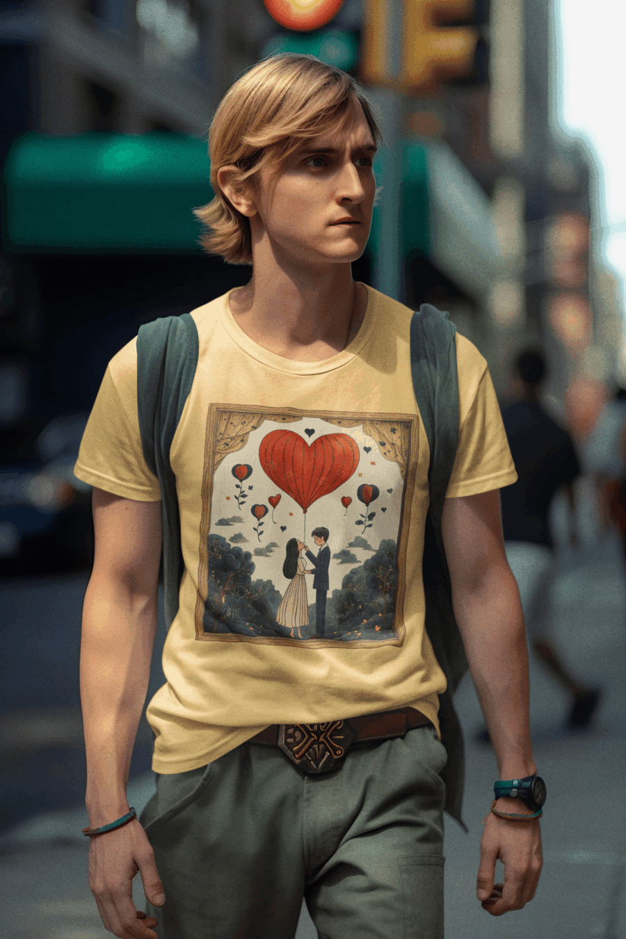 Romantic Hot Air Balloon T-Shirt – Valentine’s Gift - Image 3