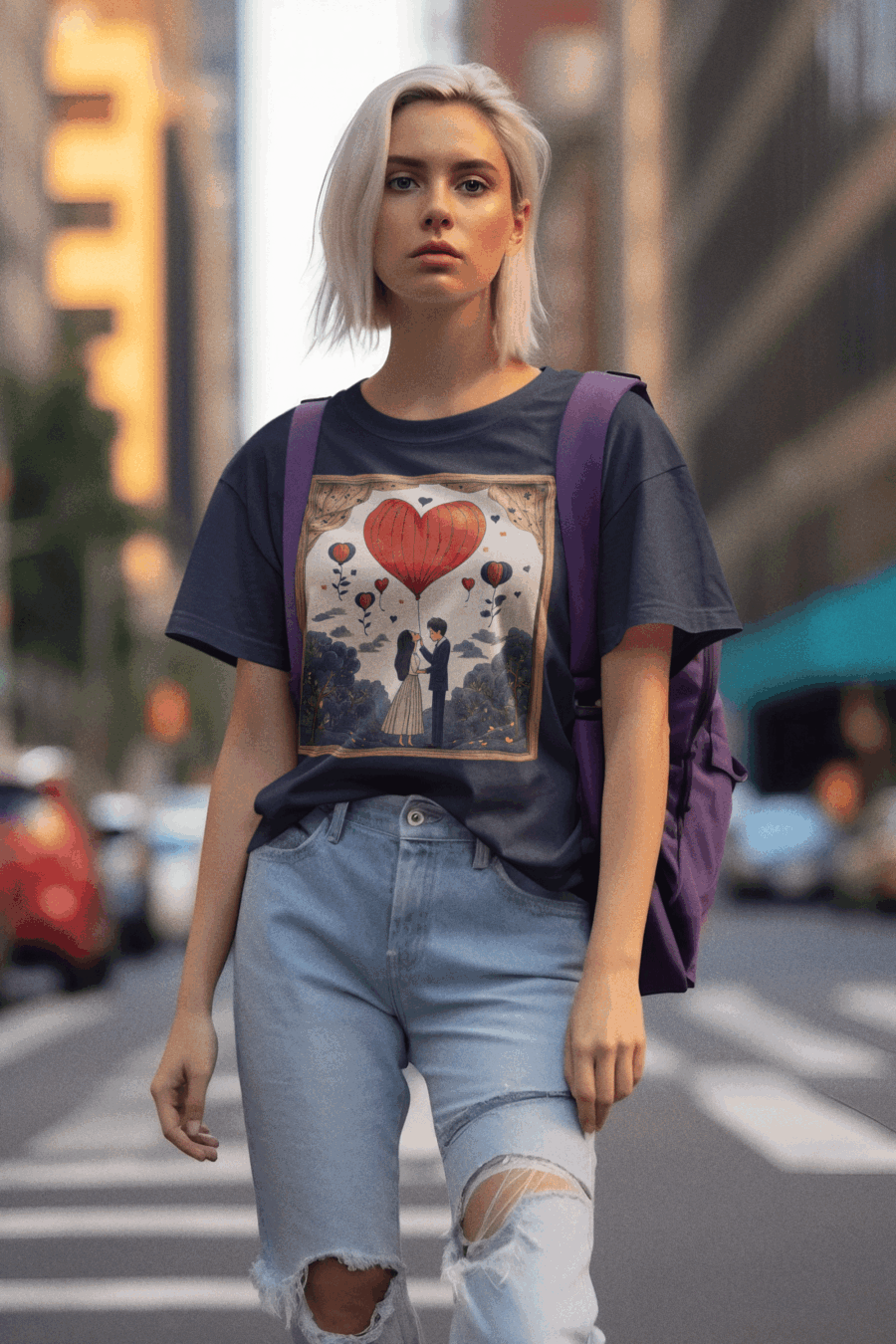 Romantic Hot Air Balloon T-Shirt – Valentine’s Gift - Image 4
